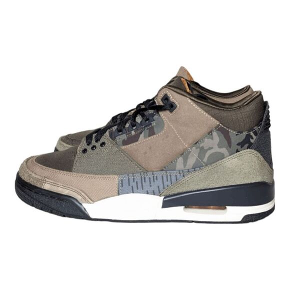 NIKE Air Jordan 3 Retro 'Patchwork' Sneakers Size 8.5 - Picture 3 of 10